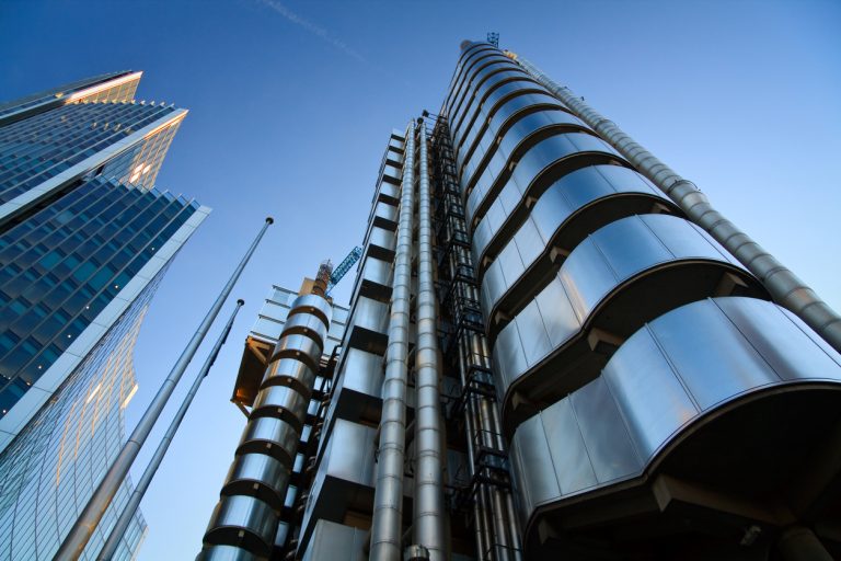 mirrored Lloyd's of London building